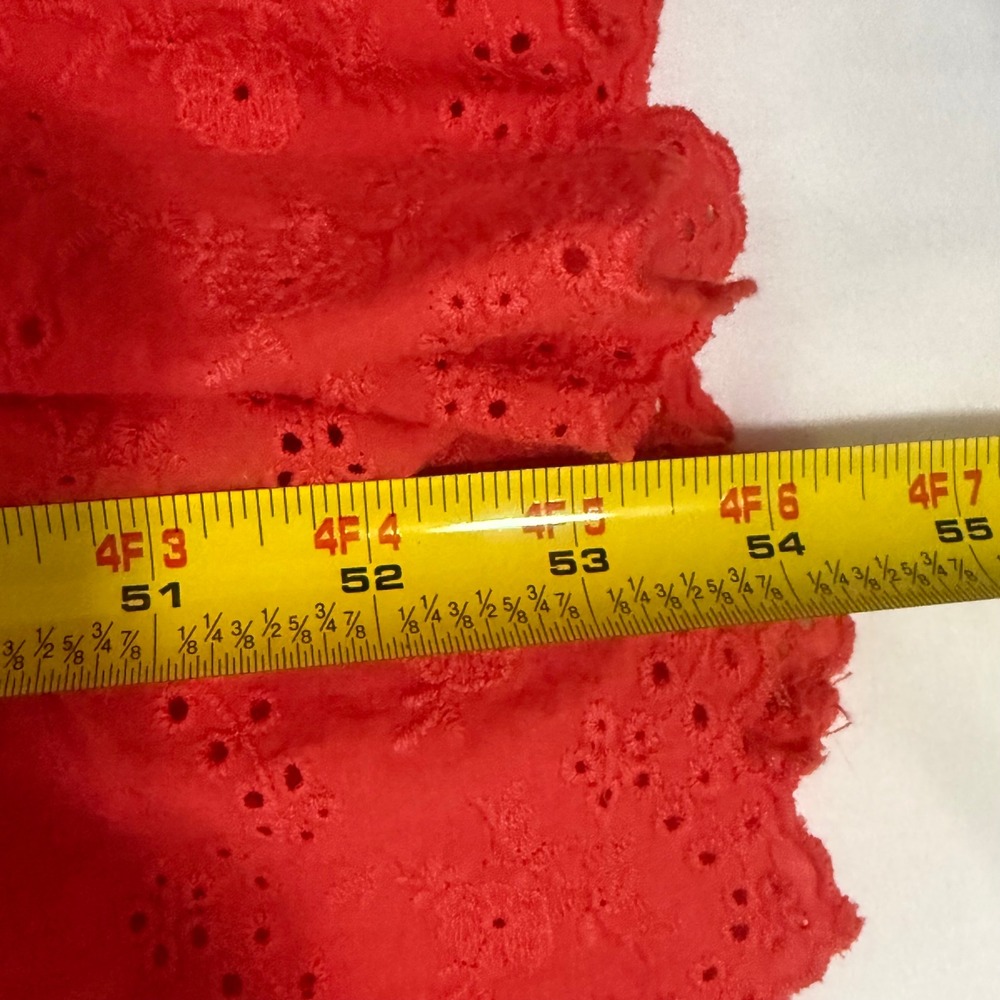 Solitaire CORAL Eyelet Smocked Maxi Dress Flutter Sleeve Boho Womens Large - Picture 15 of 15